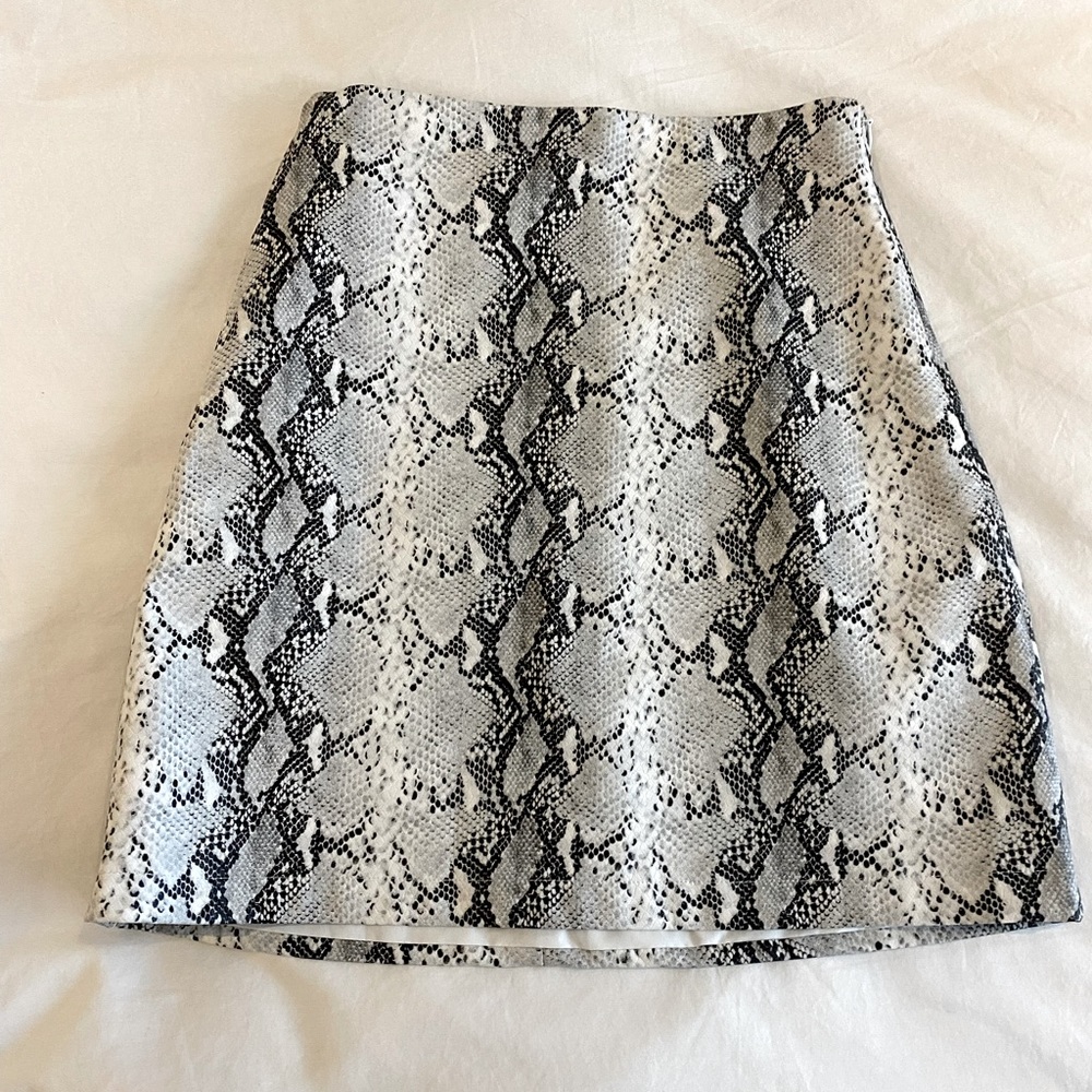 Faux Snakeskin Mini Skirt